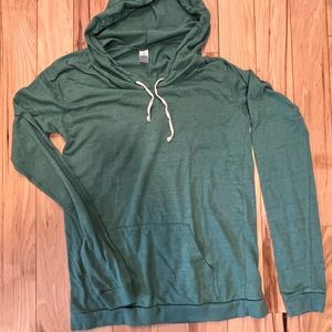 Alternative Women’s Ecco hooded pull over jersey, green, XL